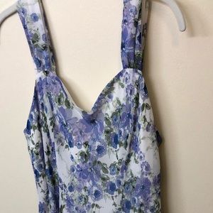 Floral dress tank top matching cardigan